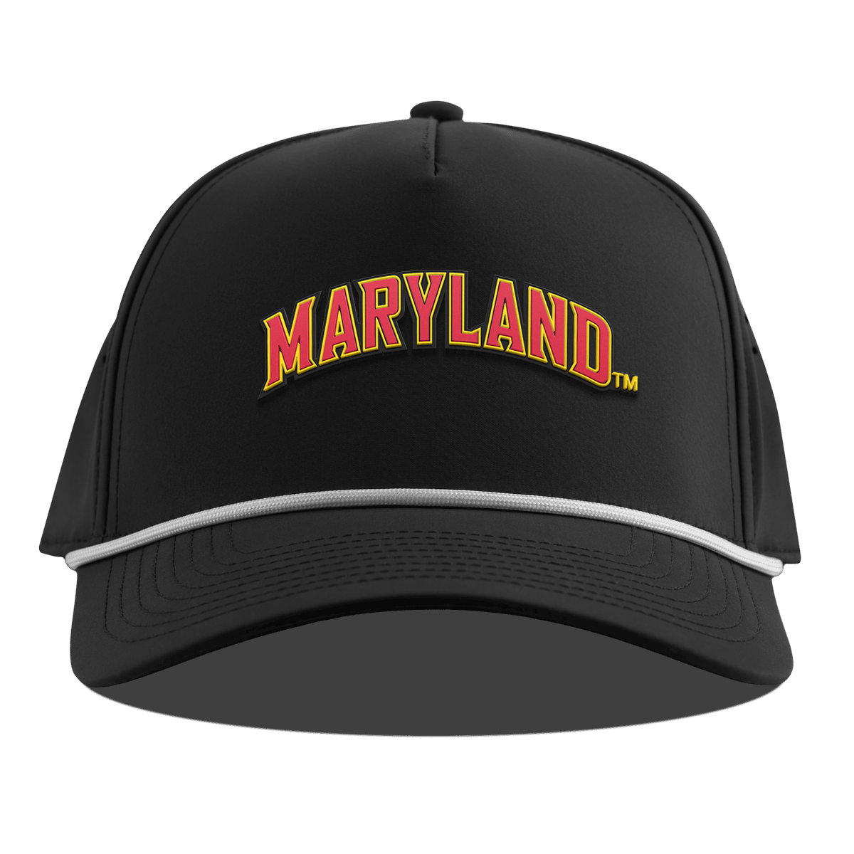 University of Maryland "Maryland Block" Curved 5 Panel Rope Black