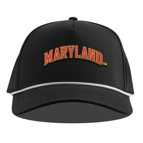 University of Maryland "Maryland Block" Curved 5 Panel Rope Black