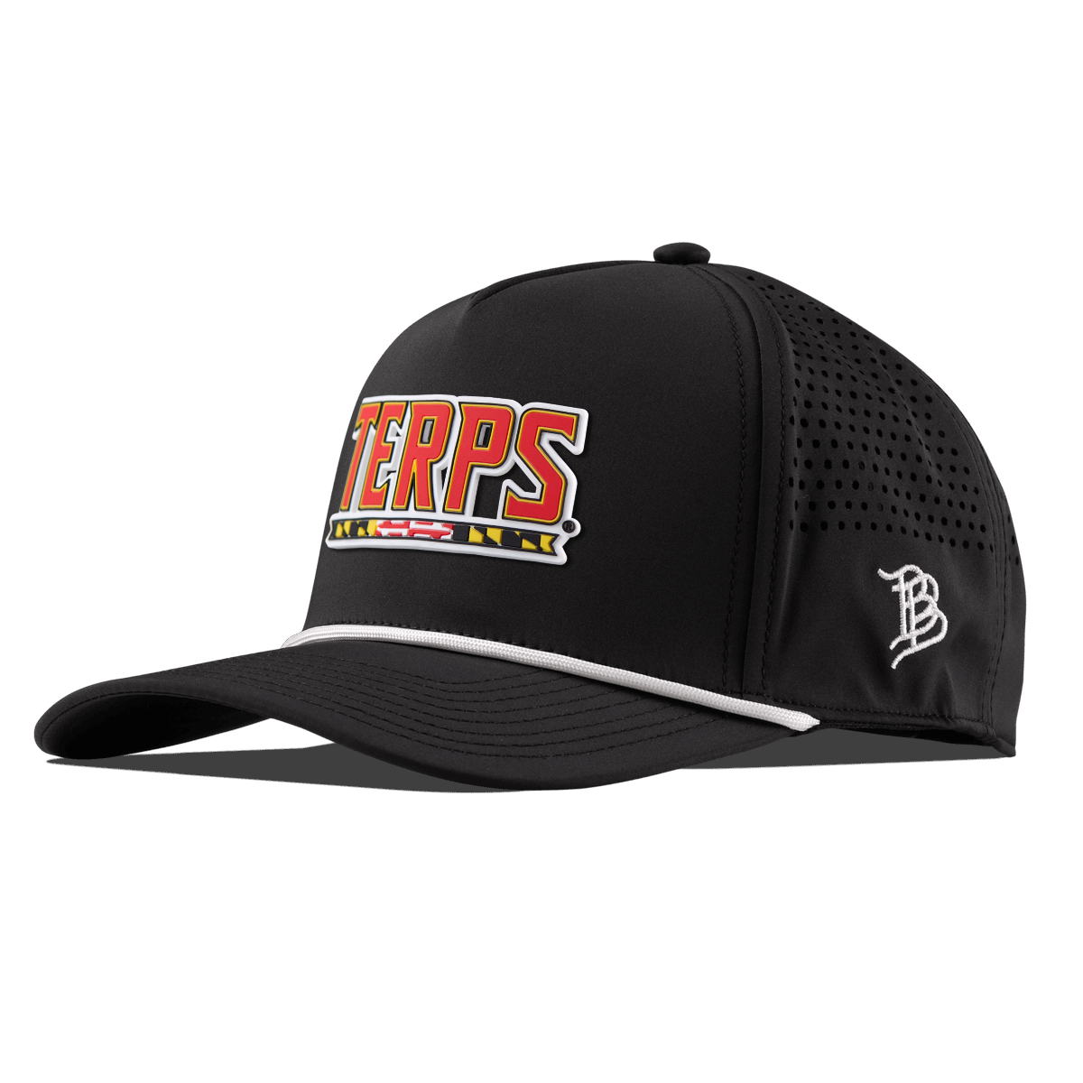 University of Maryland "Maryland Terps" Curved 5 Panel Rope Black