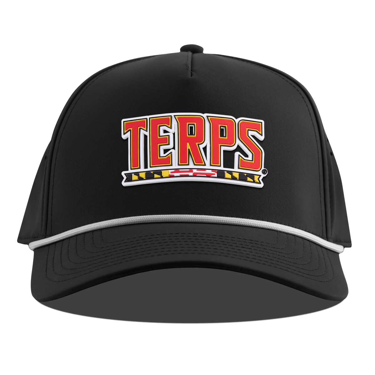 University of Maryland "Maryland Terps" Curved 5 Panel Rope Black