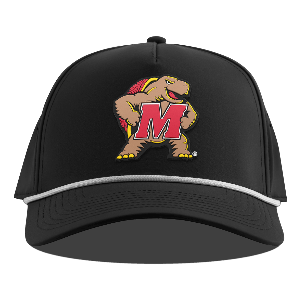 University of Maryland "Maryland Terrapin Team Logo" Curved 5 Panel Rope Black