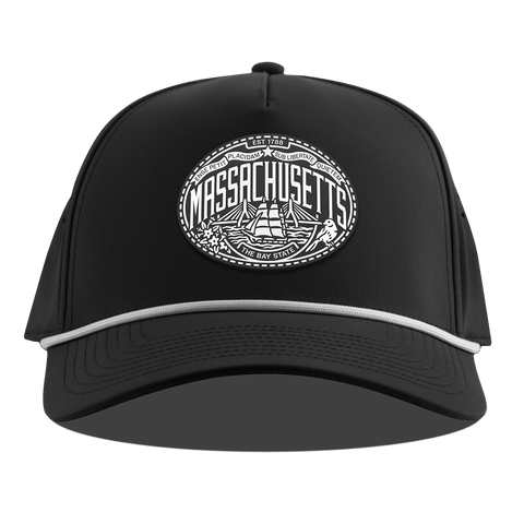 Massachusetts Traveler Curved 5 Panel Rope Black