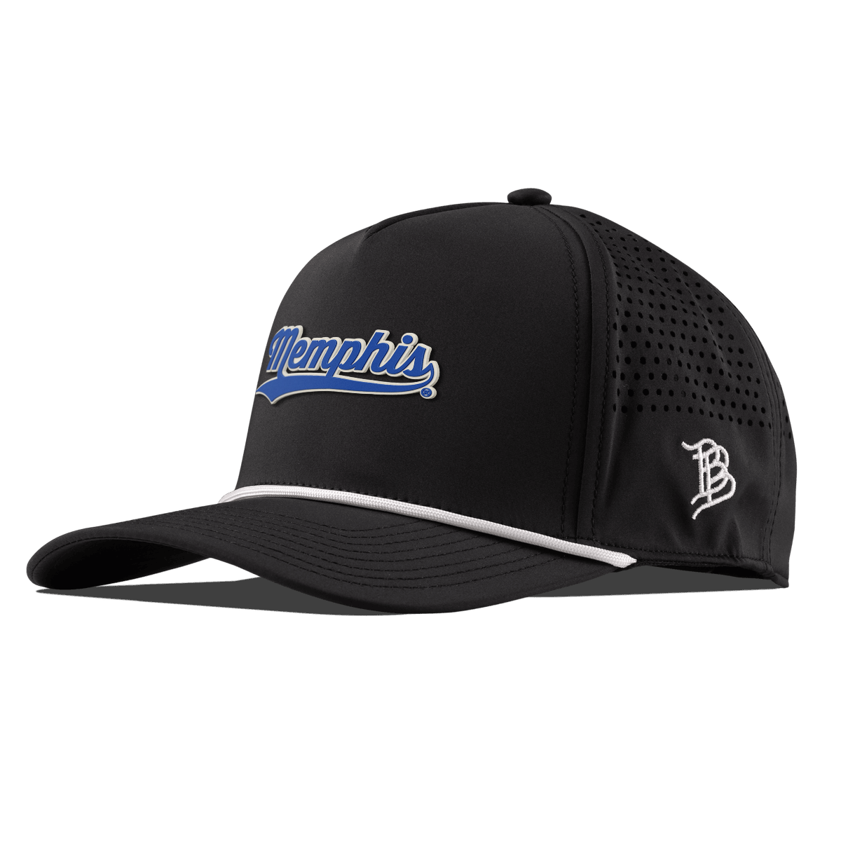 University of Memphis "Memphis Script" Curved 5 Panel Rope Black