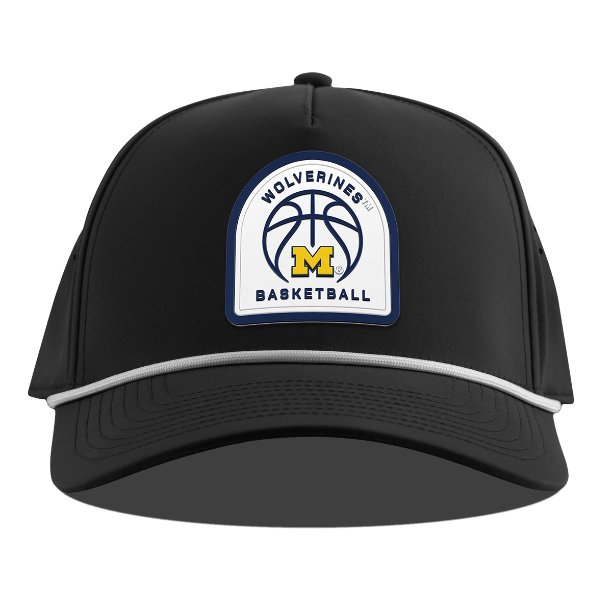 University of Michigan "Michigan Basketball" Curved 5 Panel Rope Black