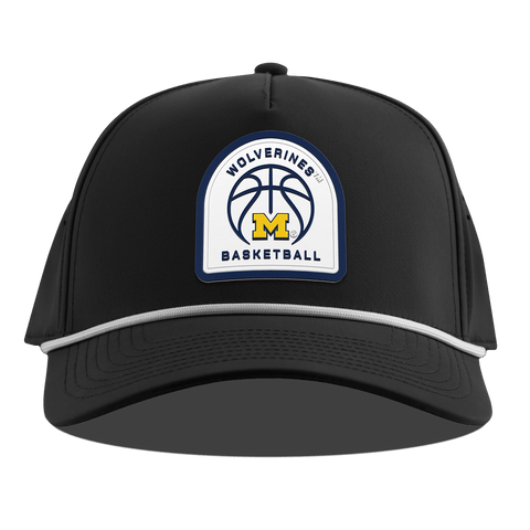 University of Michigan "Michigan Basketball" Curved 5 Panel Rope Black
