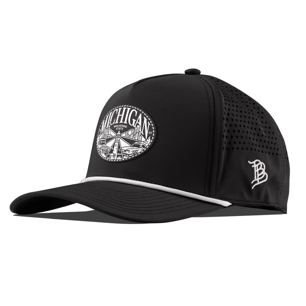 Michigan Traveler Curved 5 Panel Rope Black