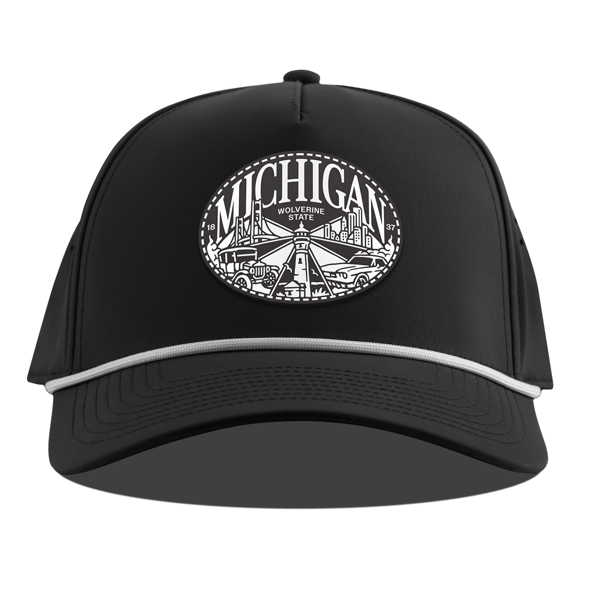 Michigan Traveler Curved 5 Panel Rope Black