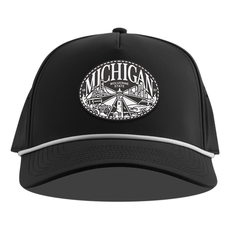 Michigan Traveler Curved 5 Panel Rope Black