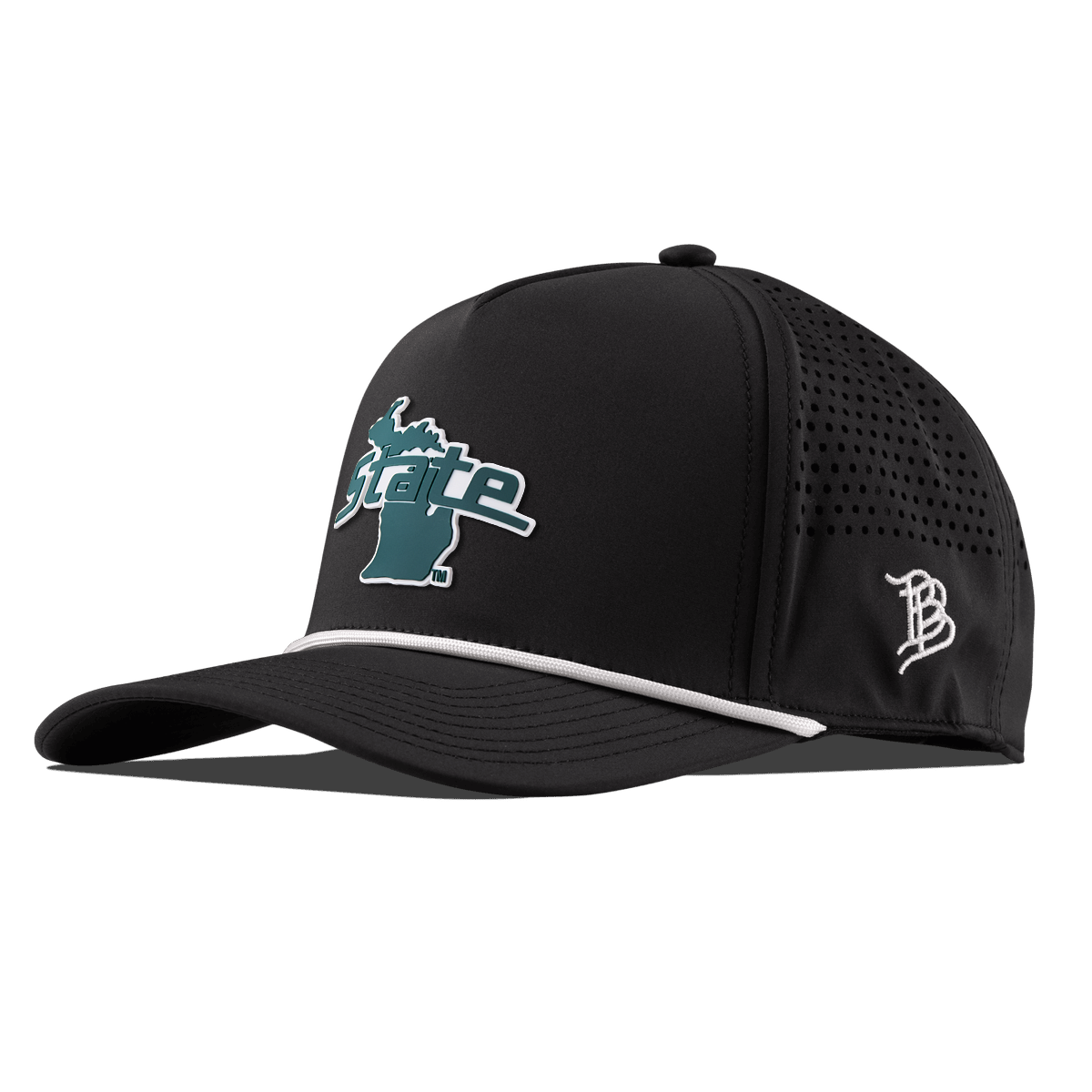 Michigan State University "Michigan State Outline" Curved 5 Panel Rope Black