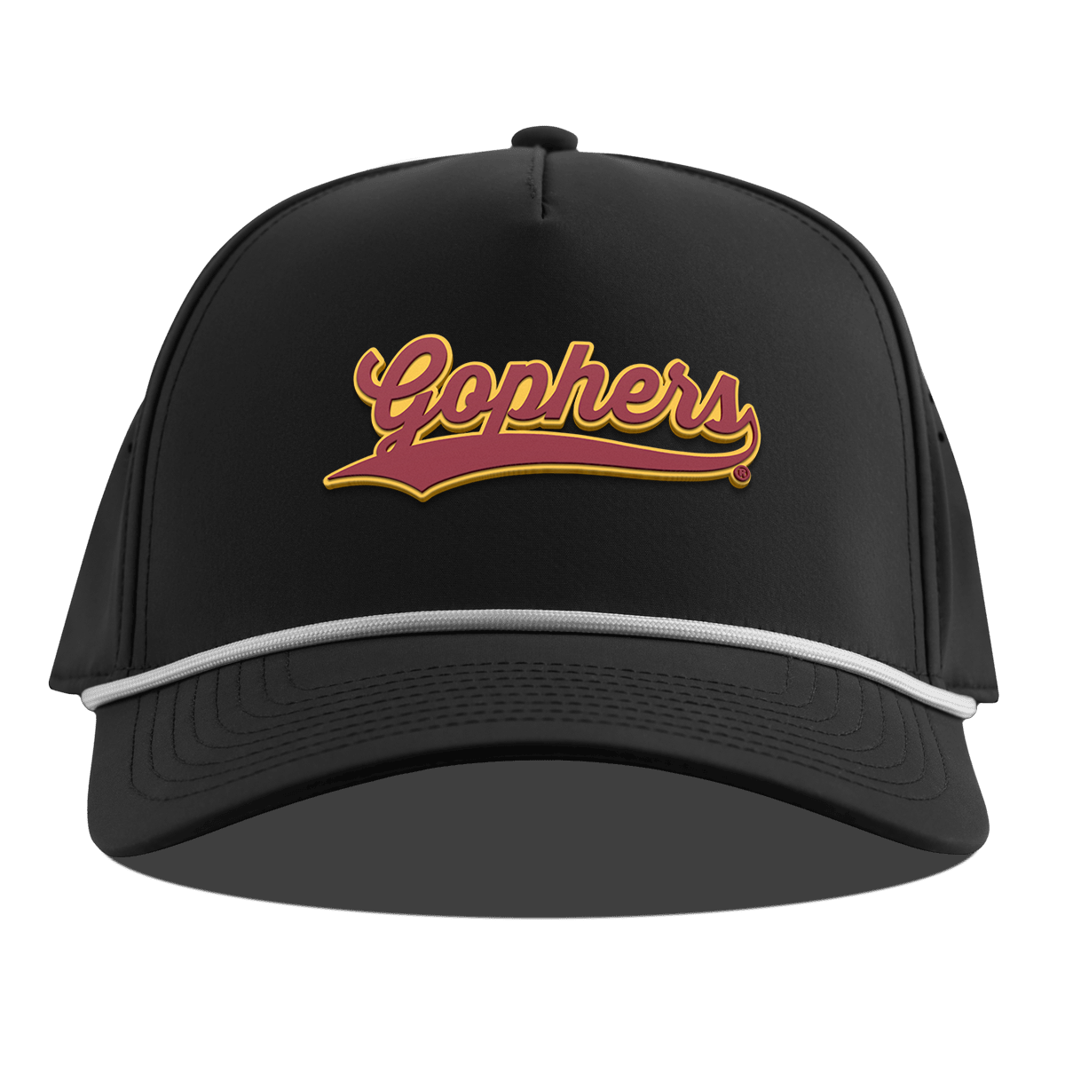 University of Minnesota "Minnesota Gophers Script" Curved 5 Panel Rope Black