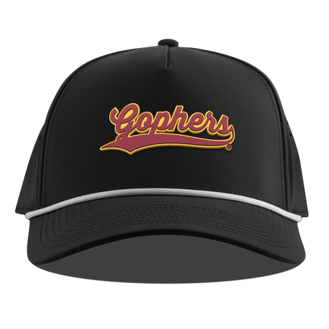 University of Minnesota "Minnesota Gophers Script" Curved 5 Panel Rope Black