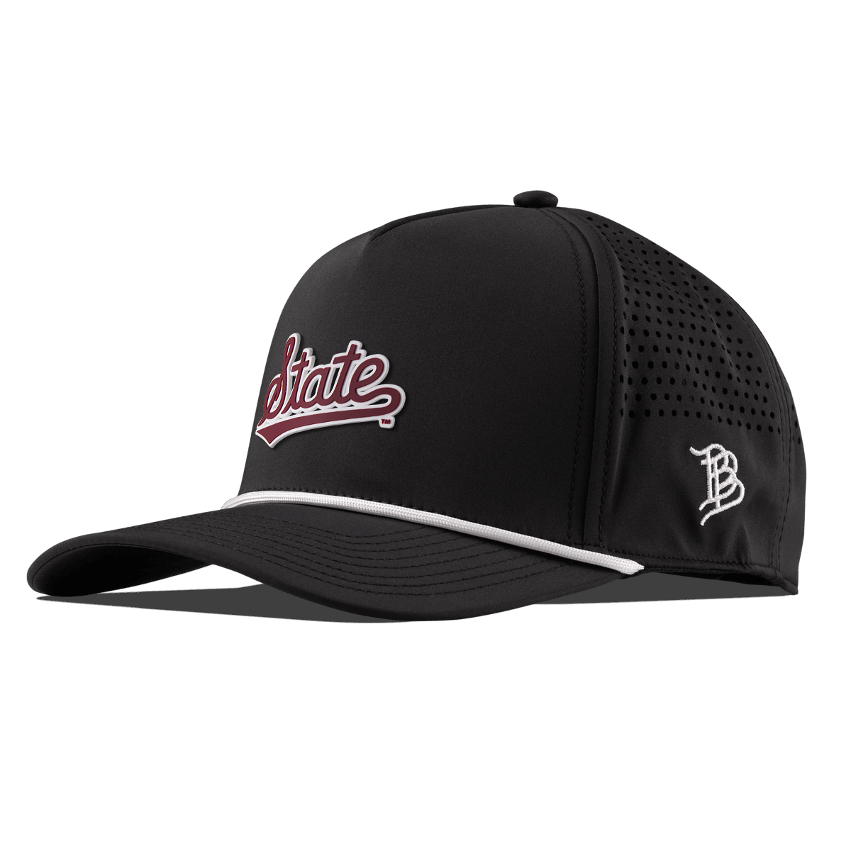 Mississippi State "Mississippi State Script" Curved 5 Panel Rope Black