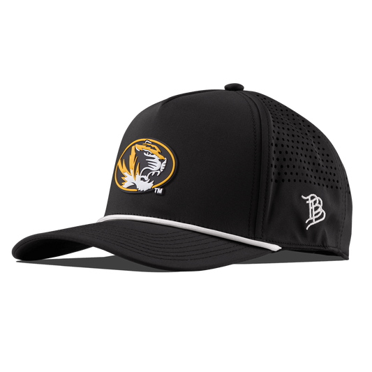 University of Missouri "Missouri Tigers Badge" Curved 5 Panel Rope Black