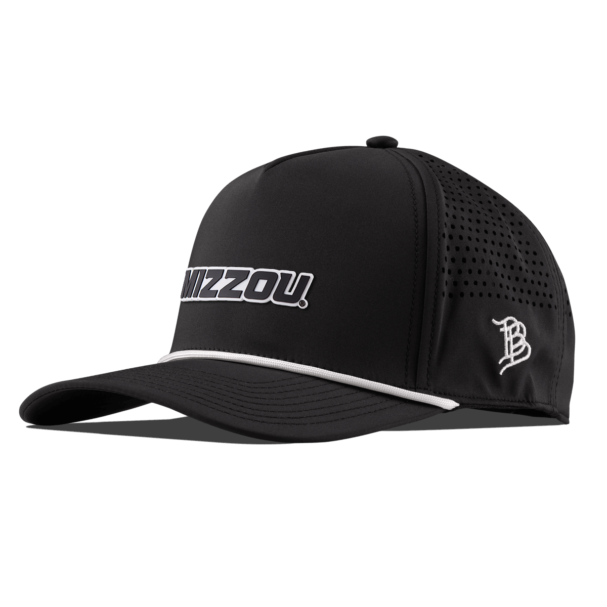 University of Missouri "Mizzou Block" Curved 5 Panel Rope Black