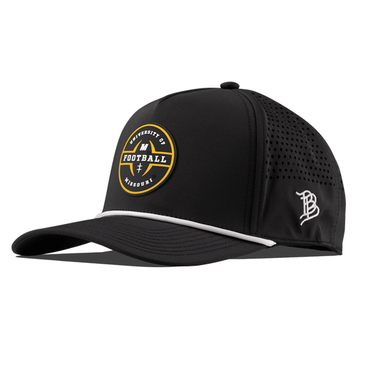 University of Missouri "Mizzou Football" Curved 5 Panel Rope Black
