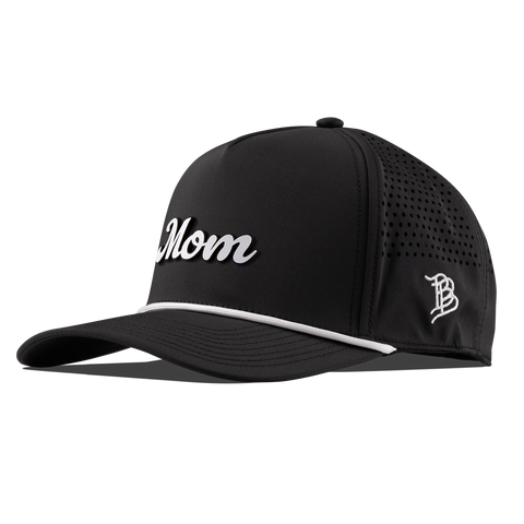 Mom Script Curved 5 Panel Rope Black