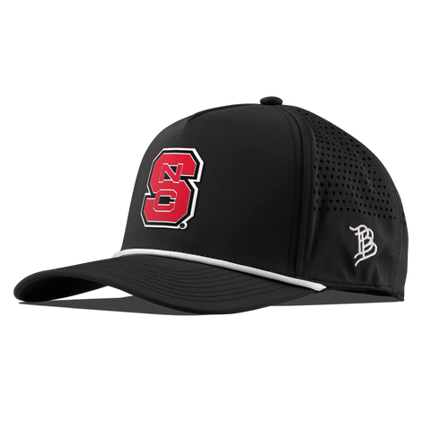 North Carolina State "NC State Block" Curved 5 Panel Rope Black