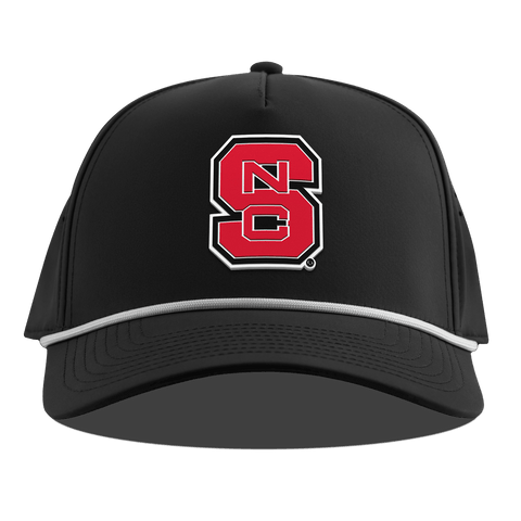 North Carolina State "NC State Block" Curved 5 Panel Rope Black