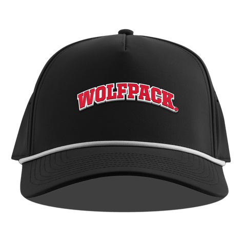 North Carolina State "NC State Wolfpack" Curved 5 Panel Rope Black