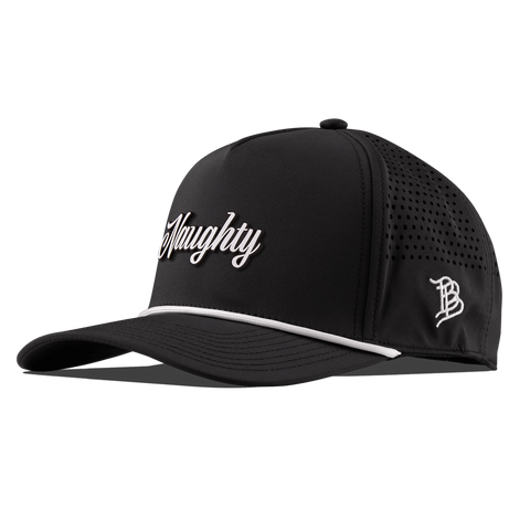 Naughty Curved 5 Panel Rope Black/White