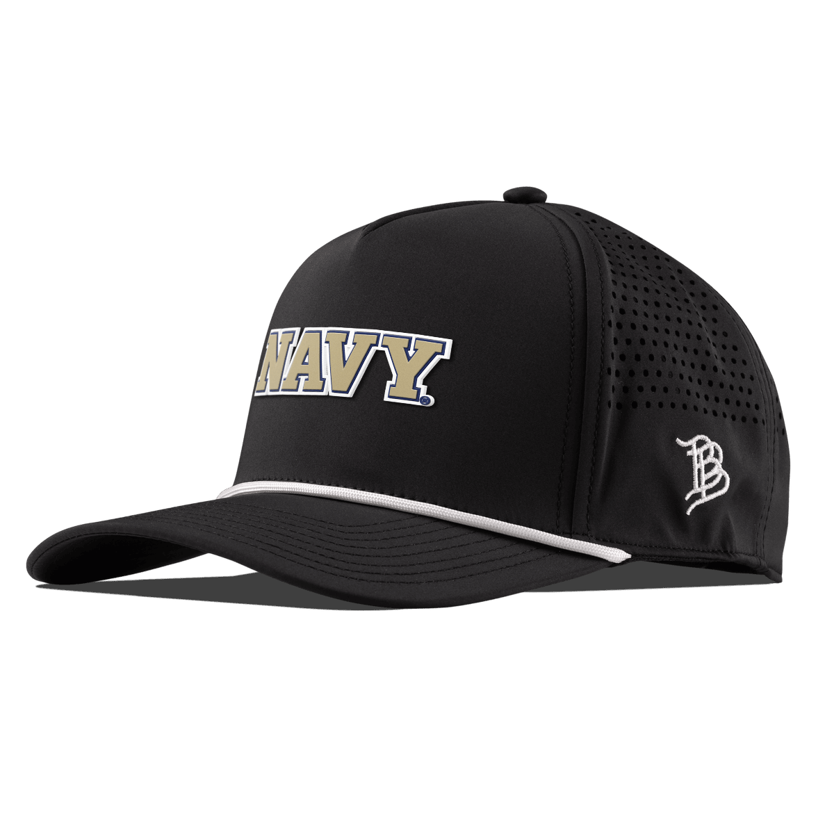 United States Naval Academy "Naval Academy Block" Curved 5 Panel Rope Black