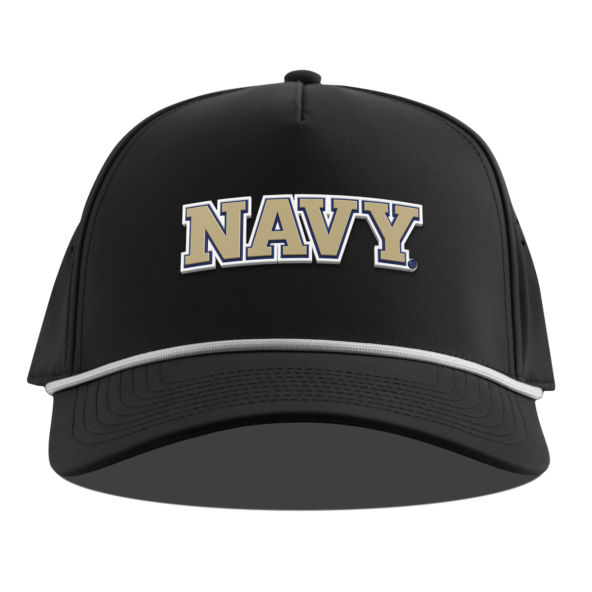 United States Naval Academy "Naval Academy Block" Curved 5 Panel Rope Black