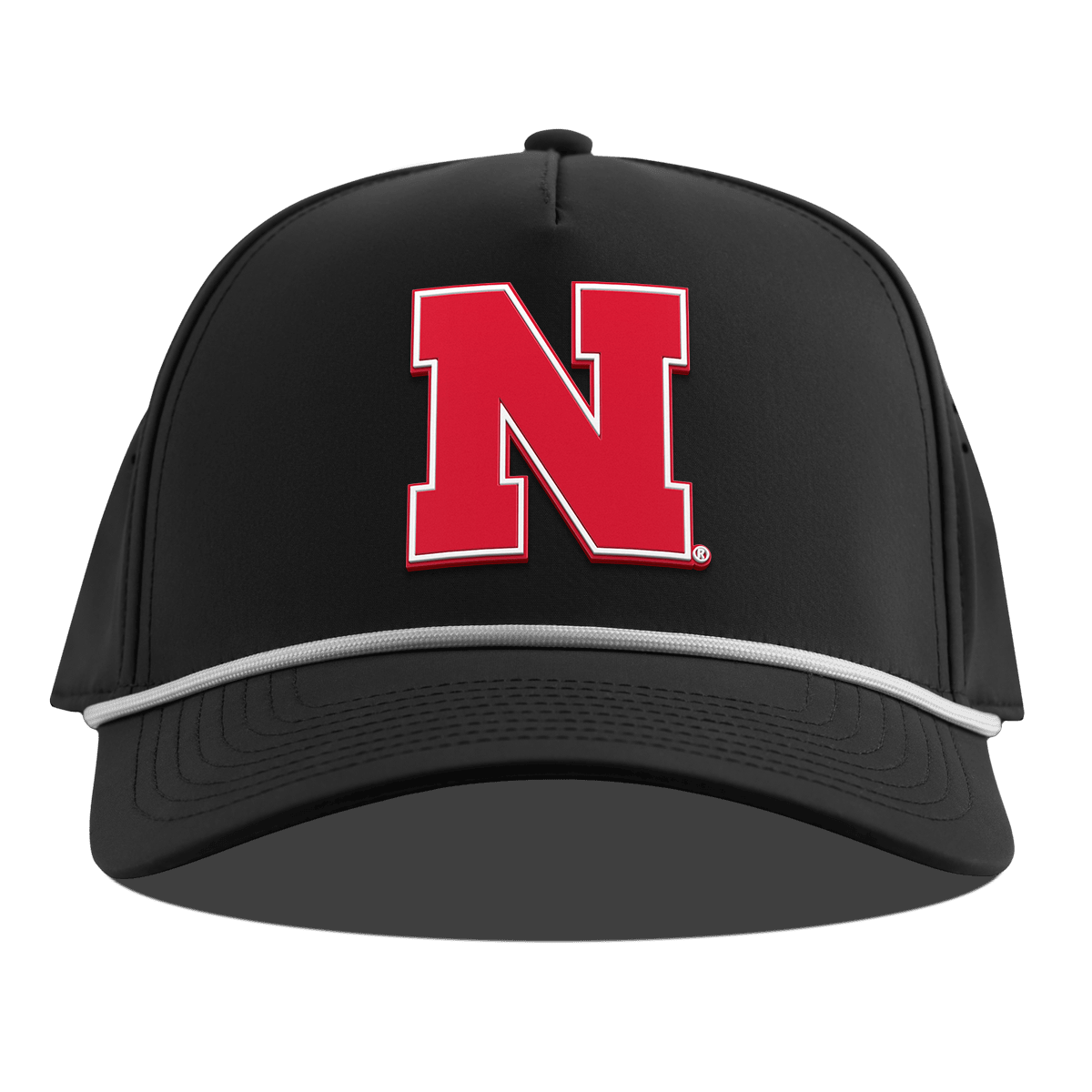 University of Nebraska "Nebraska Team Logo" Curved 5 Panel Rope Black