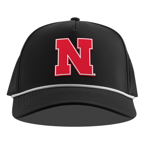 University of Nebraska "Nebraska Team Logo" Curved 5 Panel Rope Black