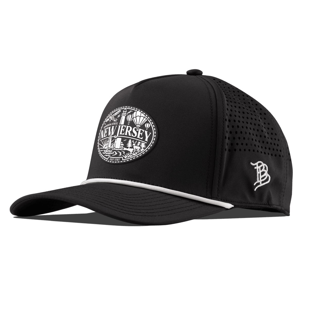 New Jersey Traveler Curved 5 Panel Rope Black