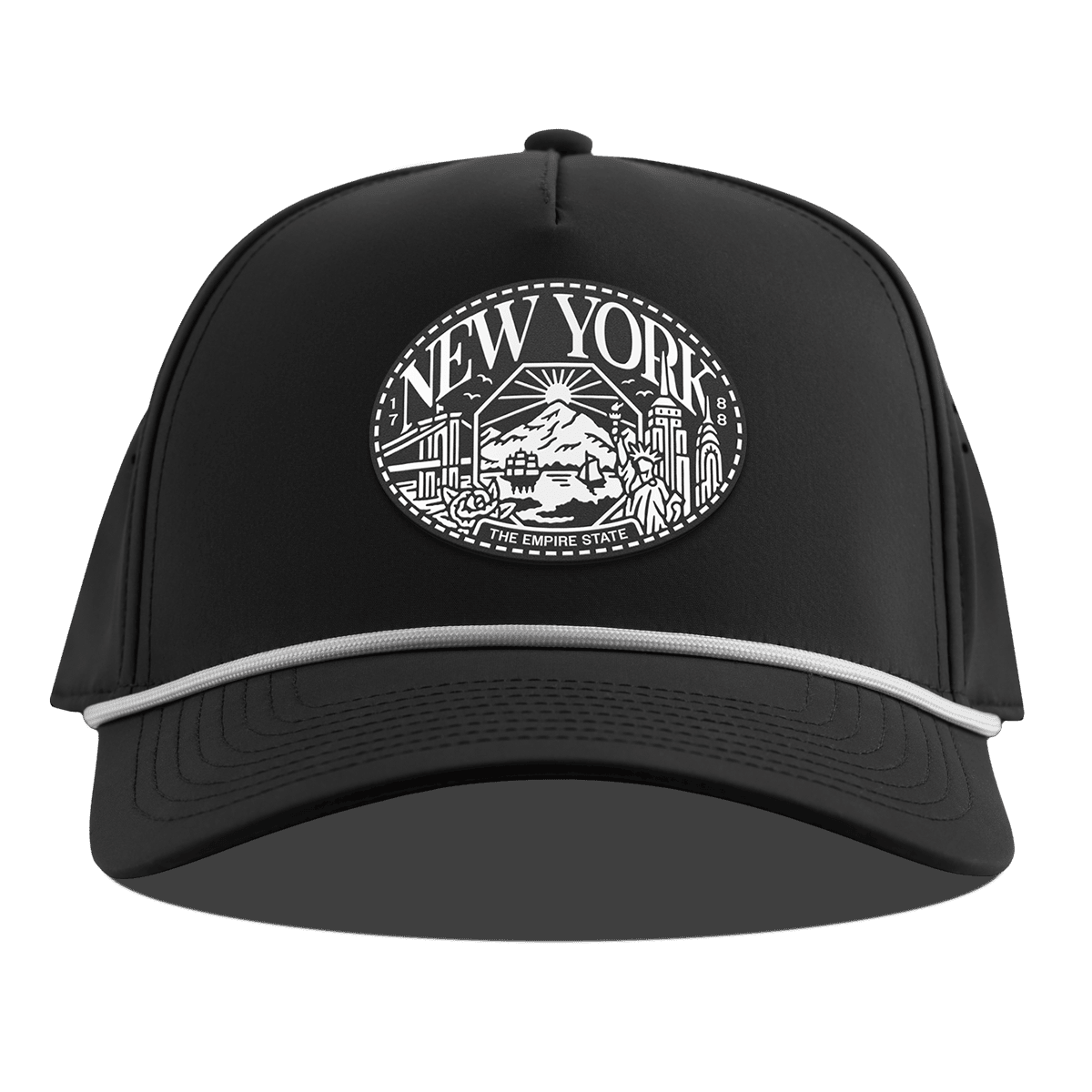 New York Traveler Curved 5 Panel Rope Black