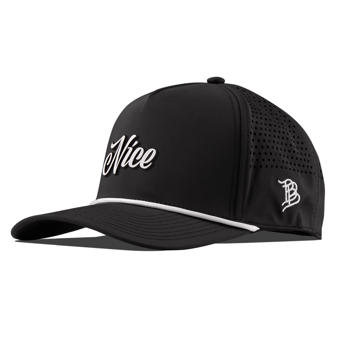 Nice Curved 5 Panel Rope Black