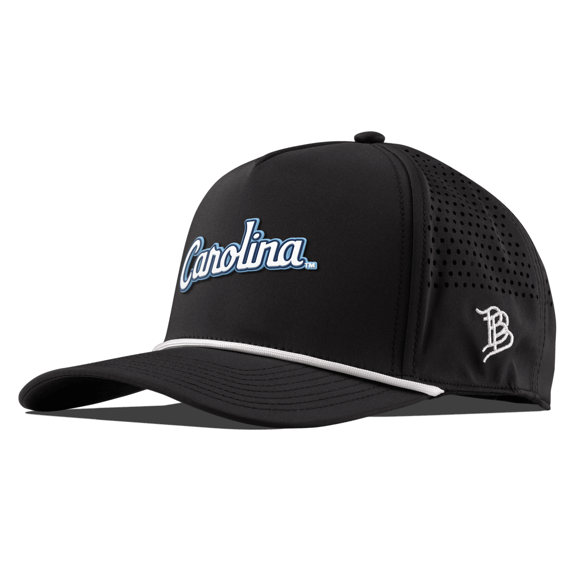 University of North Carolina "North Carolina Script" Curved 5 Panel Rope Black