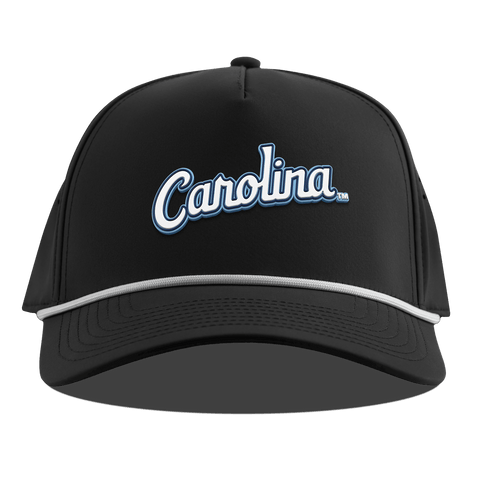 University of North Carolina "North Carolina Script" Curved 5 Panel Rope Black