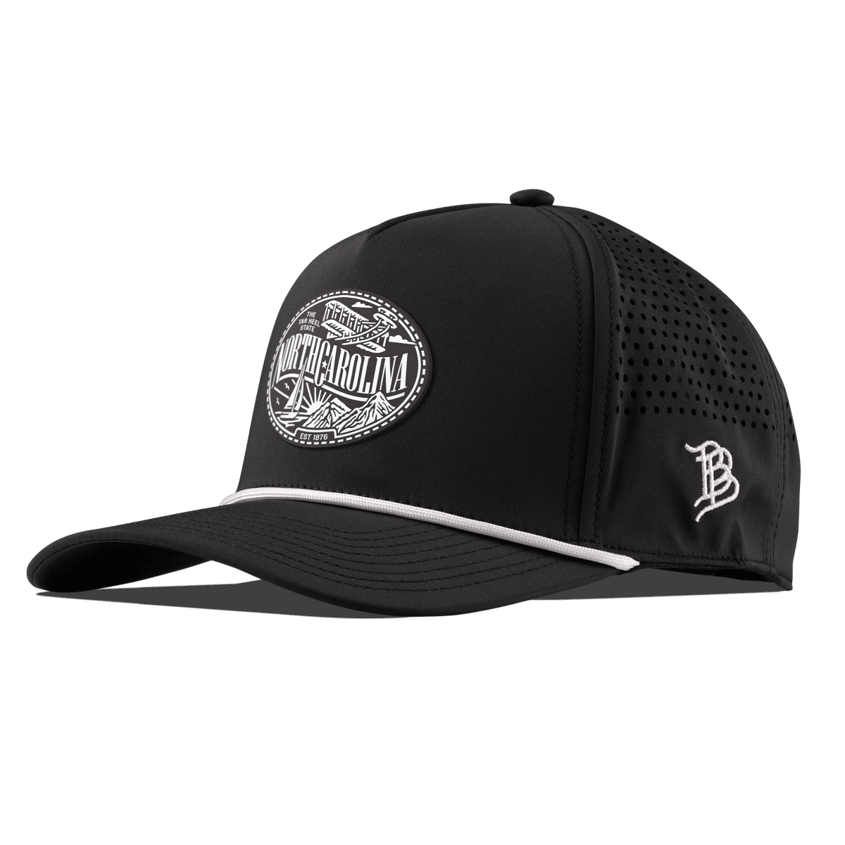 North Carolina Traveler Curved 5 Panel Rope Black
