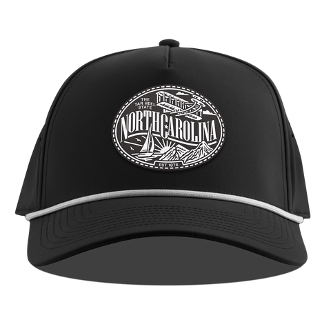 North Carolina Traveler Curved 5 Panel Rope Black