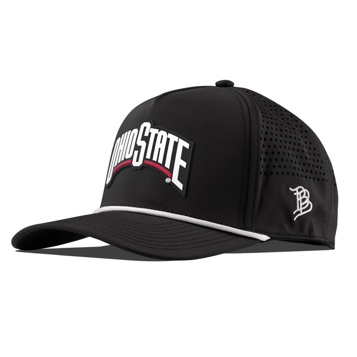 Ohio State University "Ohio State Block" Curved 5 Panel Rope Black