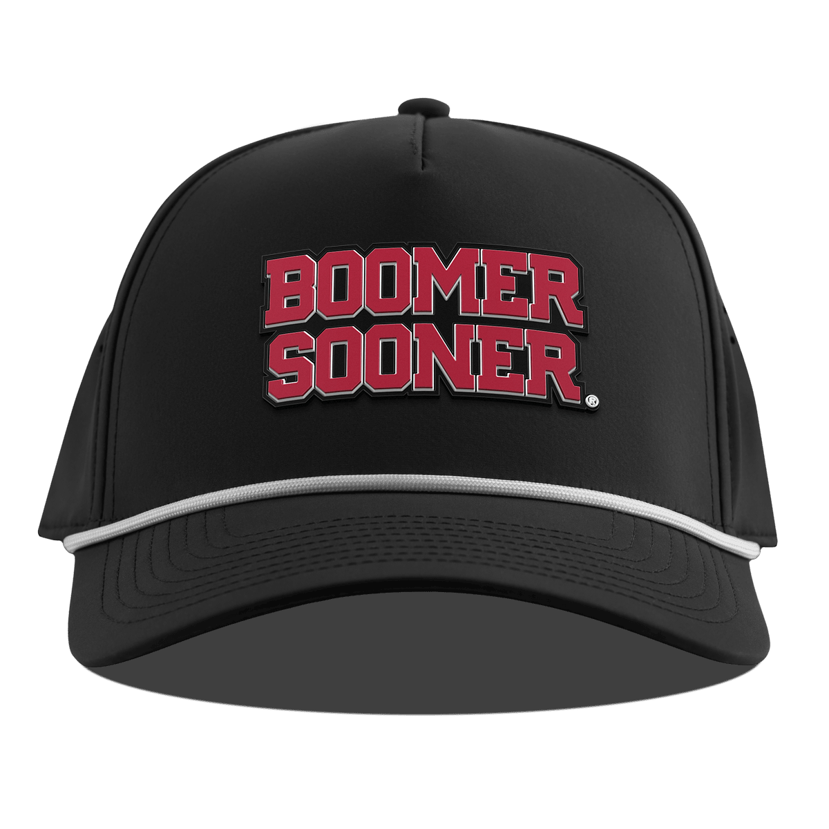 University of Oklahoma "Oklahoma Block" Curved 5 Panel Rope Black