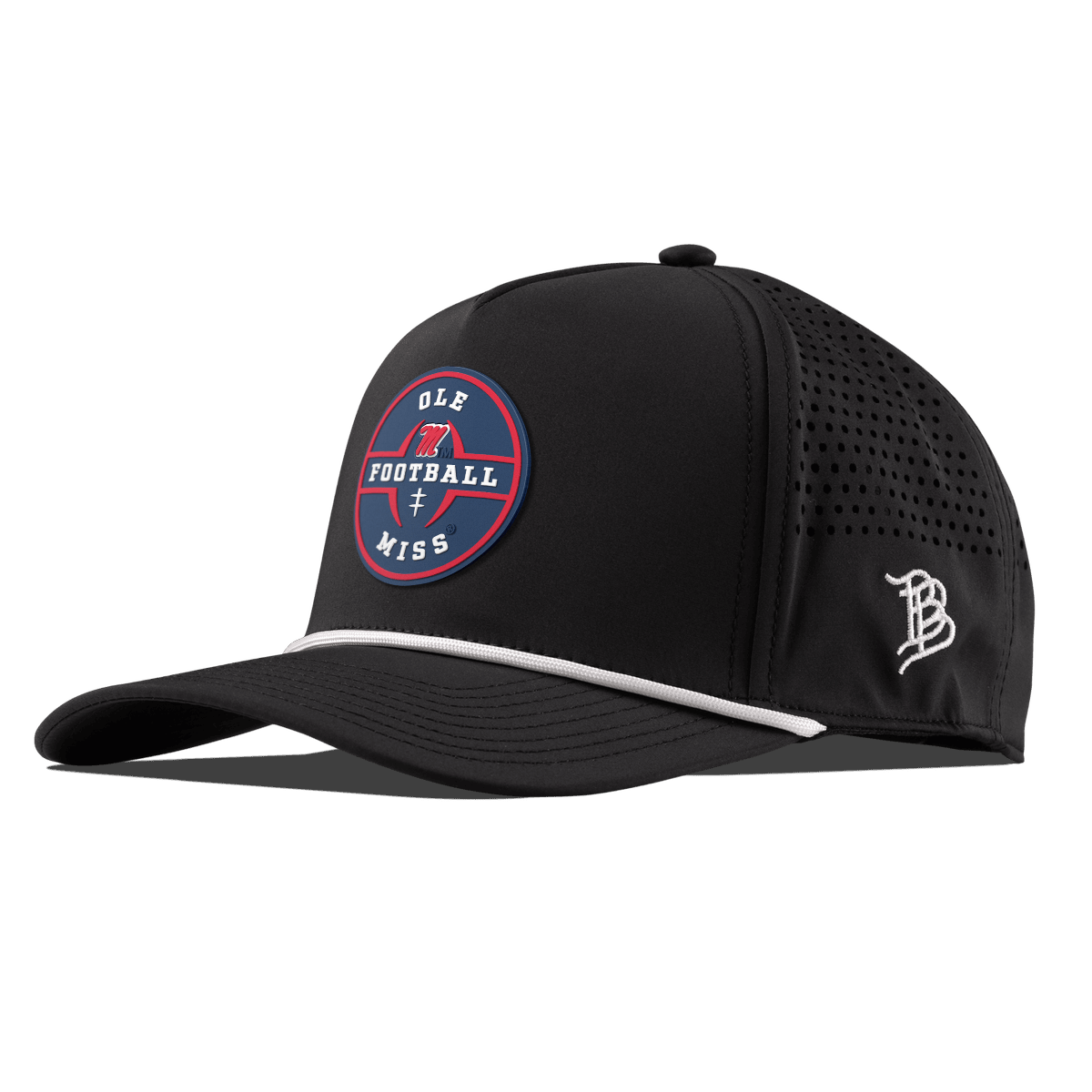 University of Mississippi "Ole Miss Football Legacy" Curved 5 Panel Rope Black
