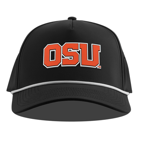 Oregon State University "Oregon State Block" Curved 5 Panel Rope Black