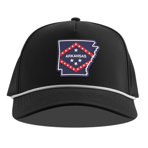 Arkansas Patriot Series Curved 5 Panel Rope Black