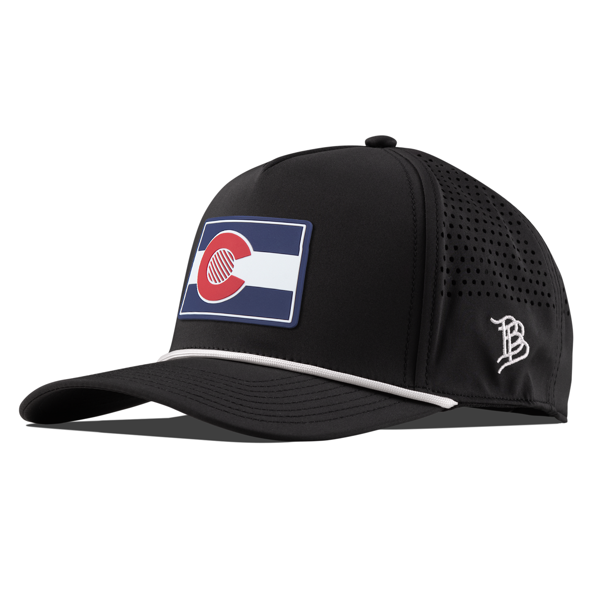 Colorado Patriot Series Curved 5 Panel Rope Black/White