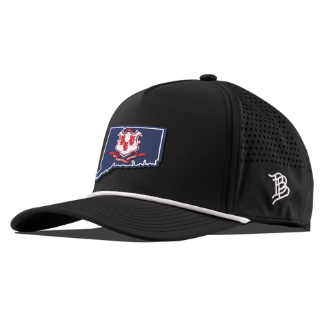 Connecticut Patriot Series Curved 5 Panel Rope Black/White