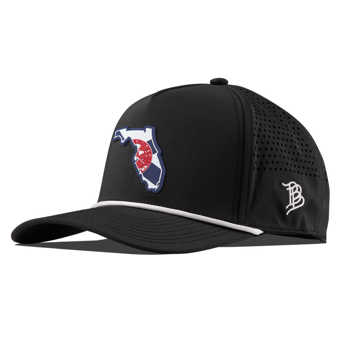 Florida Patriot Series Curved 5 Panel Rope Black/White