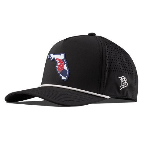 Florida Patriot Series Curved 5 Panel Rope Black/White