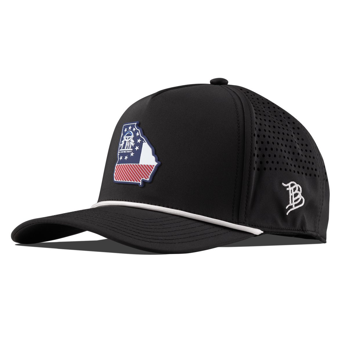 Georgia Patriot Series Curved 5 Panel Rope Black/White