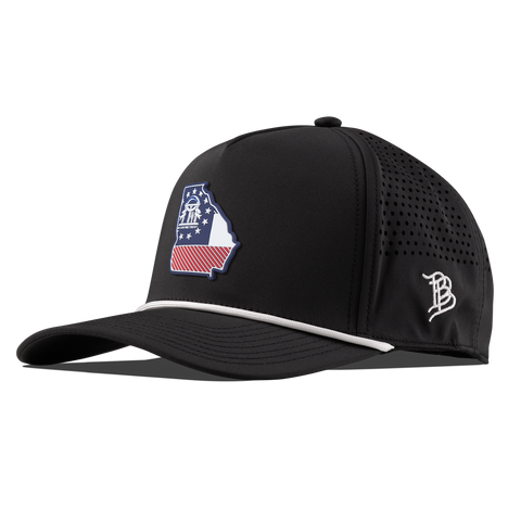 Georgia Patriot Series Curved 5 Panel Rope Black/White