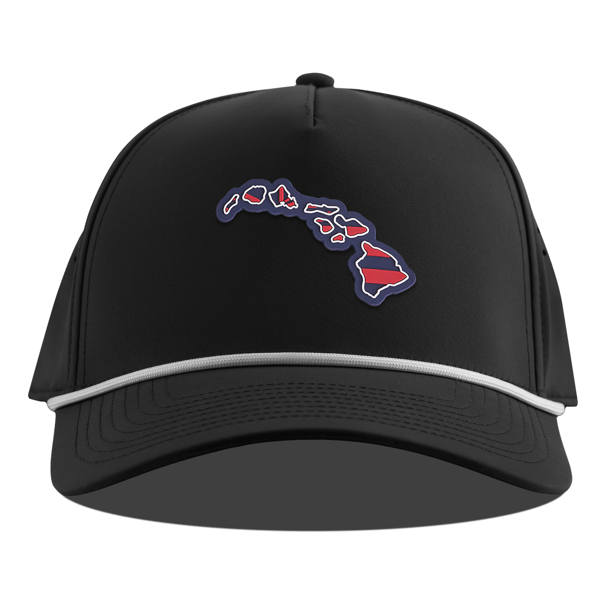 Hawaii Patriot Series Curved 5 Panel Rope Black