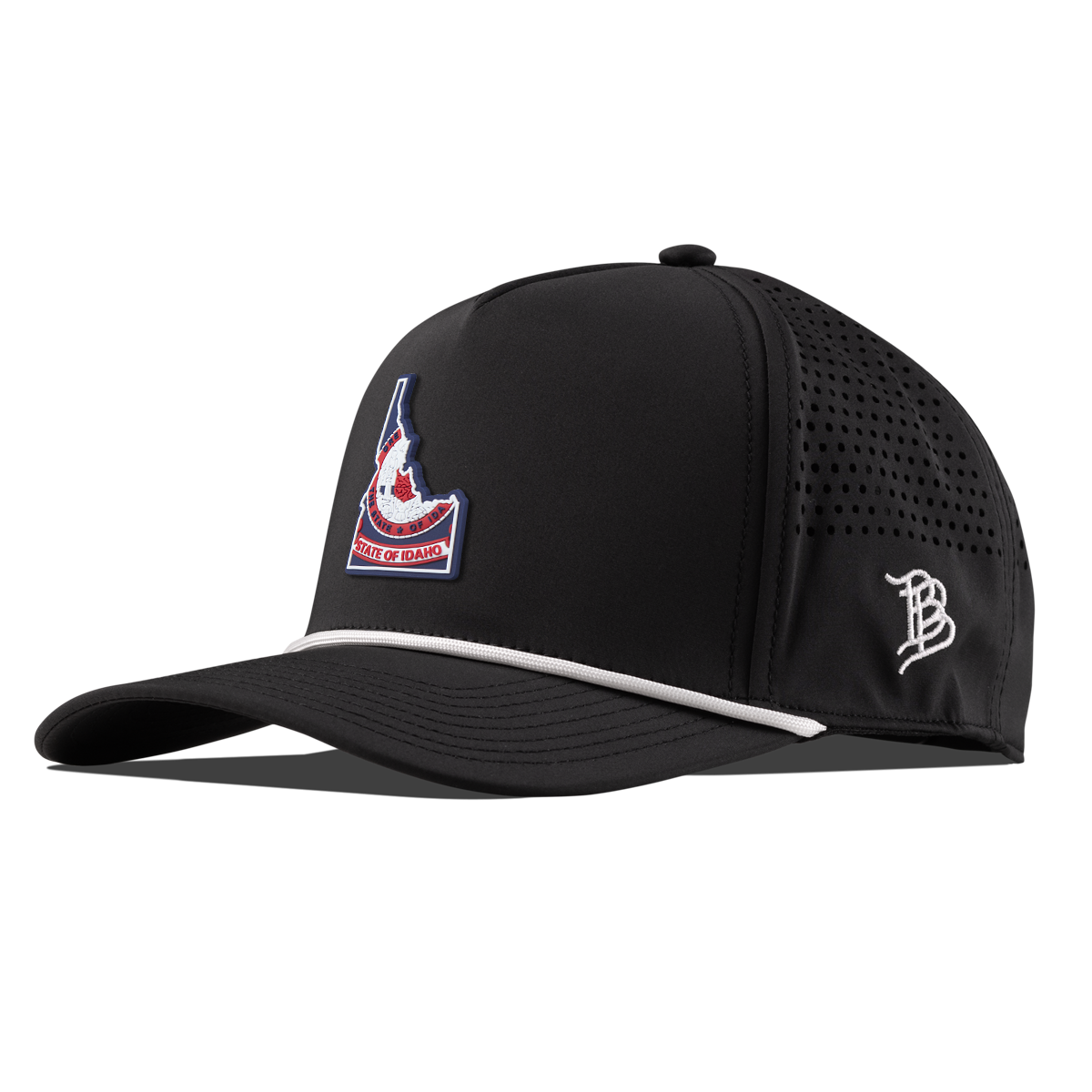 Idaho Patriot Series Curved 5 Panel Rope Black/White