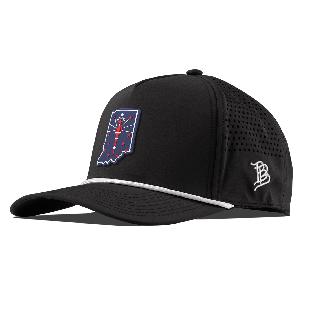 Indiana Patriot Series Curved 5 Panel Rope Black/White