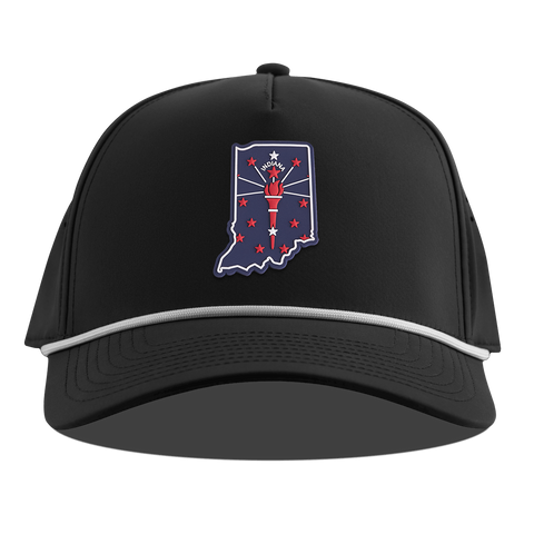 Indiana Patriot Series Curved 5 Panel Rope Black